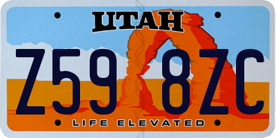 UT license plate Z598ZC