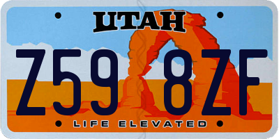 UT license plate Z598ZF