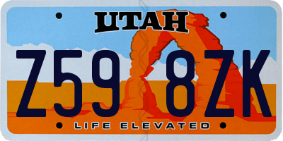 UT license plate Z598ZK