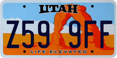 UT license plate Z599FF