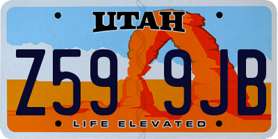 UT license plate Z599JB