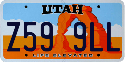 UT license plate Z599LL