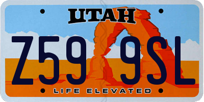 UT license plate Z599SL