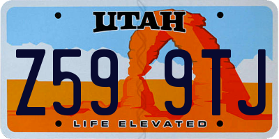UT license plate Z599TJ