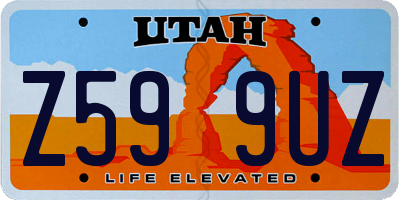 UT license plate Z599UZ