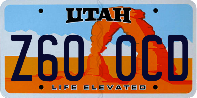 UT license plate Z600CD