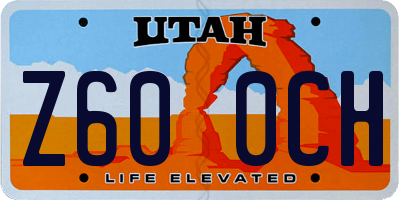 UT license plate Z600CH