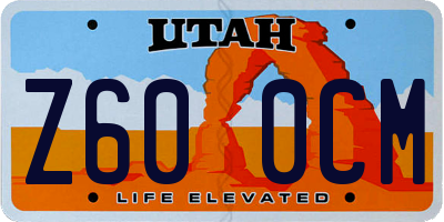 UT license plate Z600CM