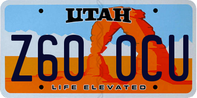 UT license plate Z600CU