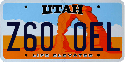 UT license plate Z600EL