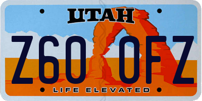 UT license plate Z600FZ