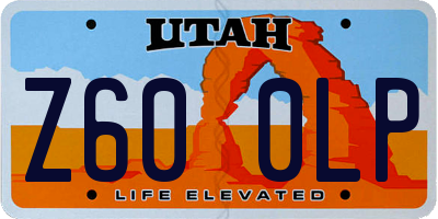 UT license plate Z600LP