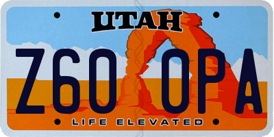 UT license plate Z600PA