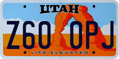UT license plate Z600PJ