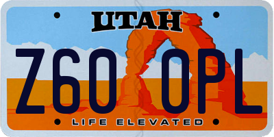 UT license plate Z600PL
