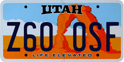 UT license plate Z600SF