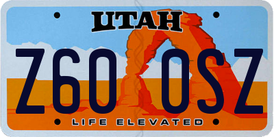 UT license plate Z600SZ