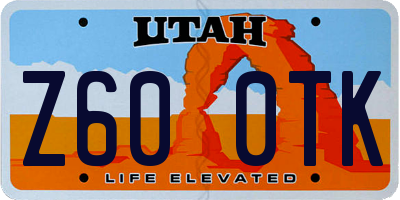 UT license plate Z600TK