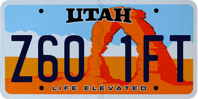 UT license plate Z601FT