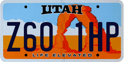 UT license plate Z601HP