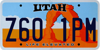 UT license plate Z601PM