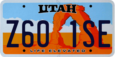 UT license plate Z601SE