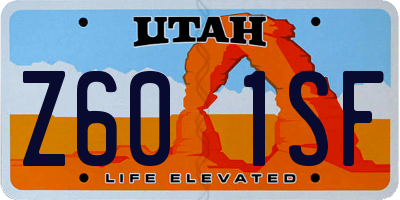 UT license plate Z601SF