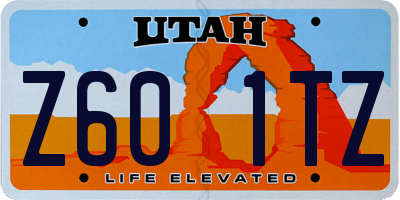 UT license plate Z601TZ
