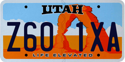 UT license plate Z601XA