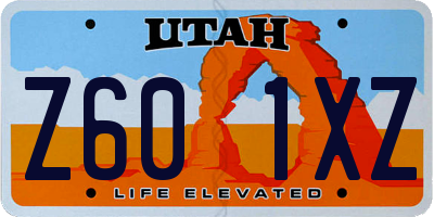 UT license plate Z601XZ
