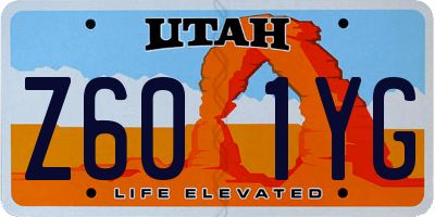 UT license plate Z601YG
