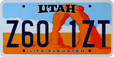 UT license plate Z601ZT