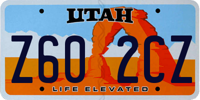 UT license plate Z602CZ