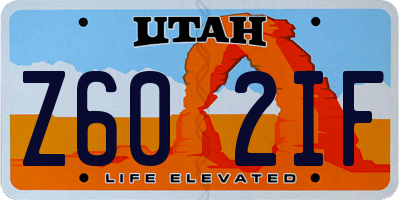 UT license plate Z602IF