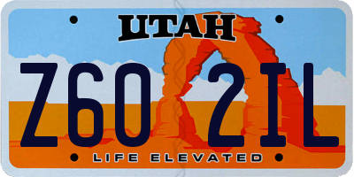 UT license plate Z602IL