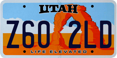 UT license plate Z602LD