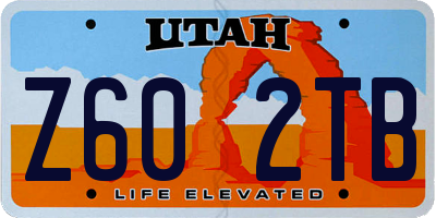 UT license plate Z602TB