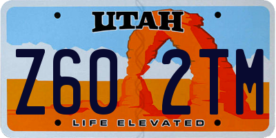 UT license plate Z602TM