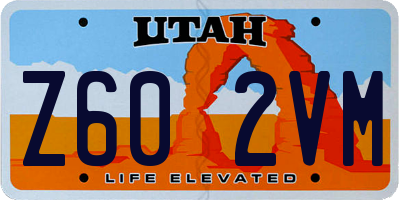 UT license plate Z602VM