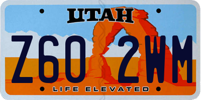 UT license plate Z602WM