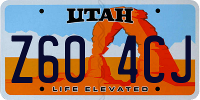 UT license plate Z604CJ