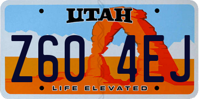 UT license plate Z604EJ