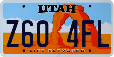 UT license plate Z604FL