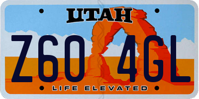 UT license plate Z604GL