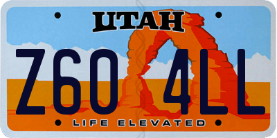 UT license plate Z604LL