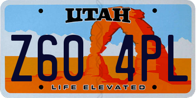 UT license plate Z604PL