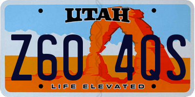 UT license plate Z604QS