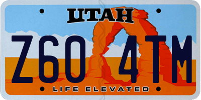 UT license plate Z604TM