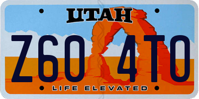 UT license plate Z604TO