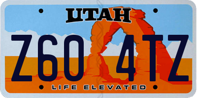 UT license plate Z604TZ